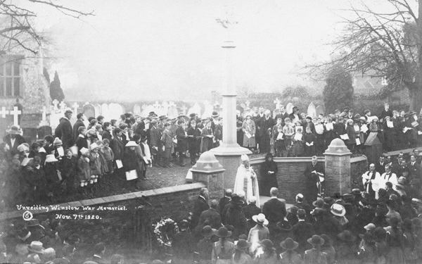 The ceremony of unveiling the War Memorial